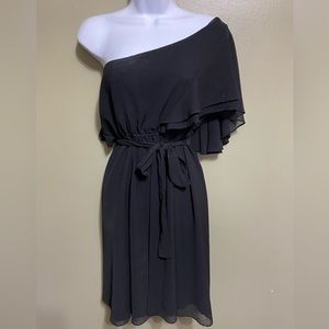 MM Couture One Shoulder Little Black Dress, Size L‎